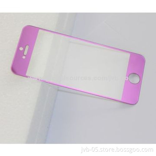 Colorful Electroplate Tempered Glass Screen Guards for iPhone 5/5S, Anti-scratch